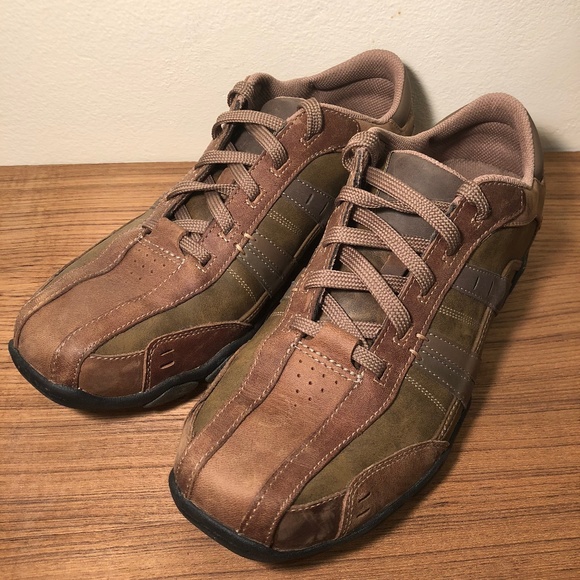 skechers leather shoes mens